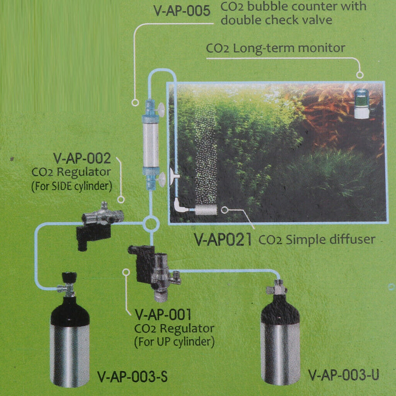 High Efficiency Aquarium Fish Tank CO2  Diffuser with Suction Cup S