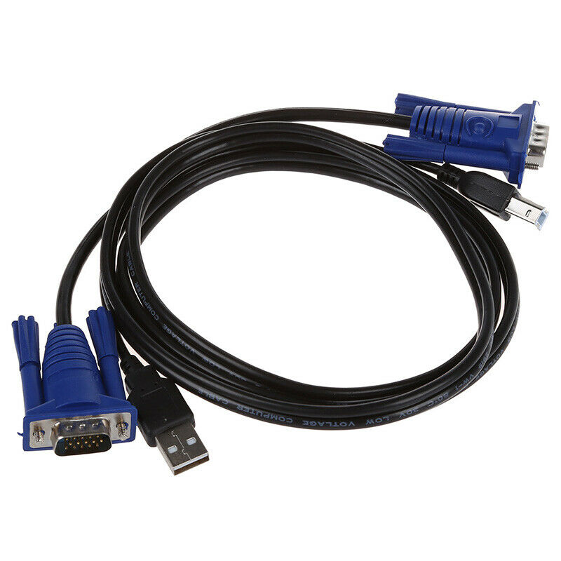 1.4M 15 Pin VGA + USB Male to Male VGA + Print Cable for CRT PC