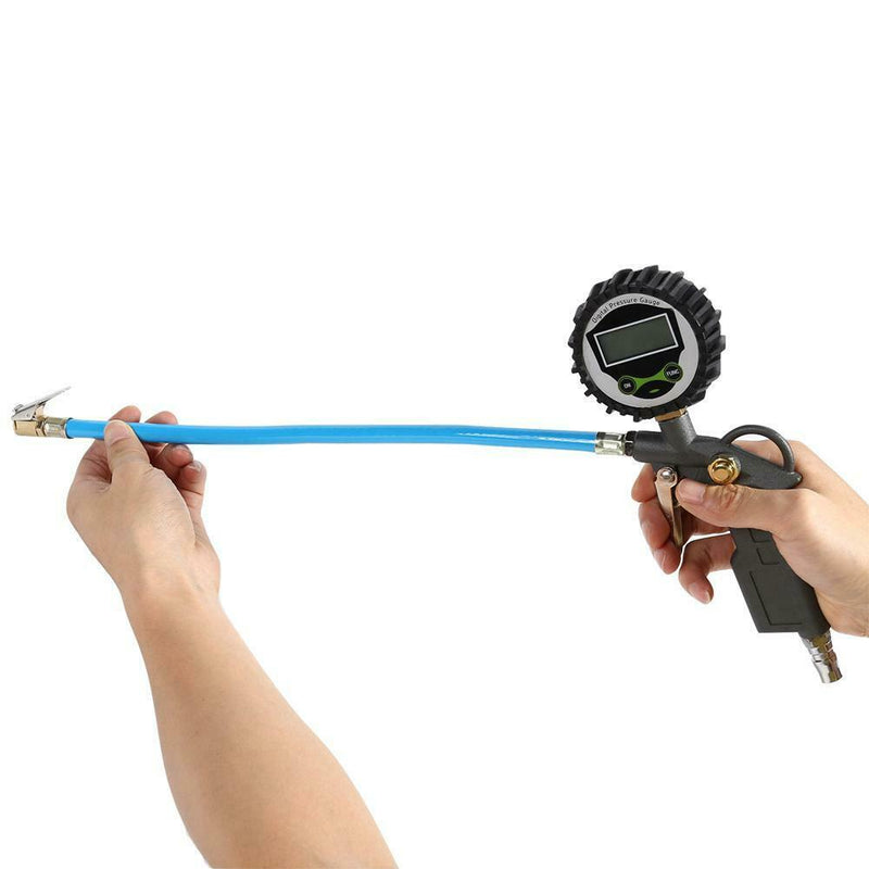 Car Motorcycle Digital LCD Display Tire Inflator Gun Car Tire Pressure Gauge
