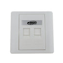 Lovoski Face Plate Wall Socket RJ45/RJ11 Ethernet Single Gang 2 Ports