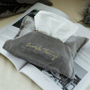 High Grade Embroidery Velvet Box Household Paper Storage Box Car Tray Tissue rit