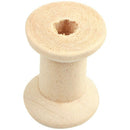 10Pcs Wooden Empty Thread Spools Natural Color 29mm x23mm M5M3