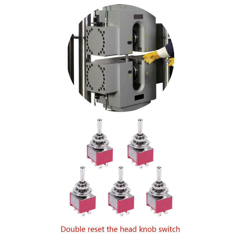 5pcs Mini 3 Positions 6Pin Toggle Switch MTS-223 Dual Reset Power Switch A