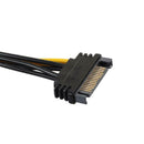 5pcs 15pin SATA Power to 6pin PCI-e PCI Express Adapter Cable for Video Car