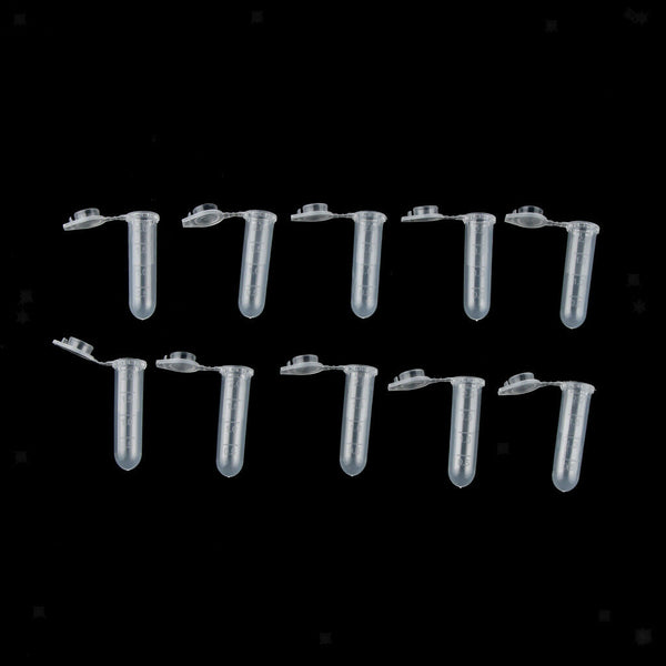 Premium Plastic Graduated Microcentrifuge Tube with Snap Cap, 2ml Capacity (Pack