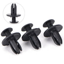 50Pcs 8 mm Auto Car Bumper Fender Retainer Push Black Plastic Clips Fasteners LJ