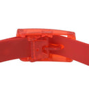 Men's Women's Silicone Belt Rubber Plastic Buckle Plain Leather Style Adjus E3I4