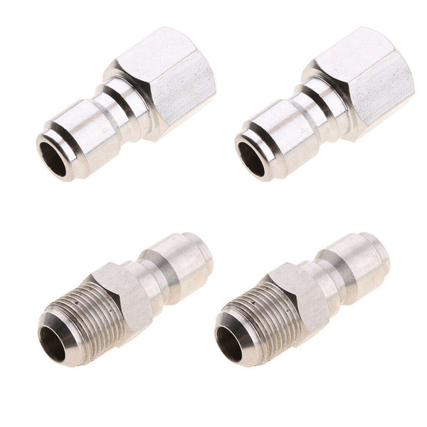 4Pcs 3/8inch Male and Female High Pressure Washer Brass Quick Connect Coupler