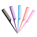 (5 Colors) 9'' Rat Tail Comb Fine-tooth Hair Comb with Thin and Long Handle