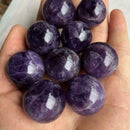 USA!Amethyst Quartz Sphere Big Pretty Crystal Ball Healing Purple Natural Stone