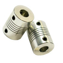 2 Pack Aluminum Alloy Flexible Shaft Couplings Shockproof Couplers 5mm To 8mm