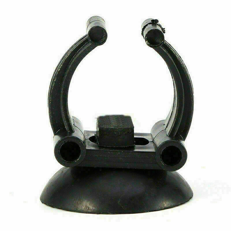 2Pcs Black Aquarium Cup Clip Sucker Tank Air Pump Heater Tubing Suction Hol Y8D3