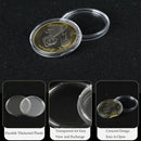 100x Clear Plastic Commemorative Coin Capsules Coin Holders Collect Supplies