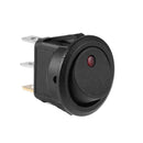 20A 12V 3 Pin Car Auto Boat On Off Round Dot LED Rocker Toggle Switch(Red)