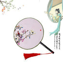 Women Fan Double-Sided Print Group Fan Ancient Classic Round Palace Dance F J9K5