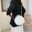 Shoulder Bag Fashion Faux Fur Handbag Soft and Comfortable Suede Handbag Ro E2Y4