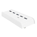 USB Hub with 5 USB A + 1 USB C Ports for PS5 PS5 Digital Edition White