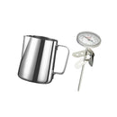 Coffee Milk Frothing Pitcher Frother Jug Thermometer Stainless Steel 600ml