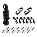 Marine Kayak Rigging Deck Bungee Kit Tie Down String Nylon Padeyes Rivets