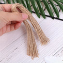 50pcs 25cm natural brown jute hemp rope twine string cord shank craft making   Z