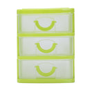 Mini translucent Drawer type plastic Storage Boxï¼ˆgreen 3 Layersï¼‰