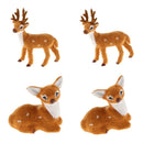 Set of 4 Artificial Mini Deer Fairy Garden Micro Landscape Garden Decoration