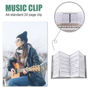 A4 Size Music Score Paper Sheet Note Folder 20 Pages File Music Book Clip