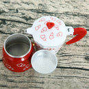 6 Cup Moka Stovetop Espresso Coffee Maker Pot Latte Red Heart Print