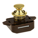 3x Mini Push Button Catch Lock Cupboard Door Drawer Knob Caravan Motorhome