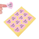 Pink Heart-shaped For Thank You Packaging Sealed Stickers Stickers for Wedding ï¼