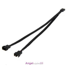 4x 4Pin PWM To Dual PWM Computer Case Fan Power Sleeved Y-Splitter Adapter Cable