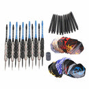 12 Pack Steel Tip Darts Set 22 Grams with Nonslip Iron Barrel- Aluminum Dar H9Q2