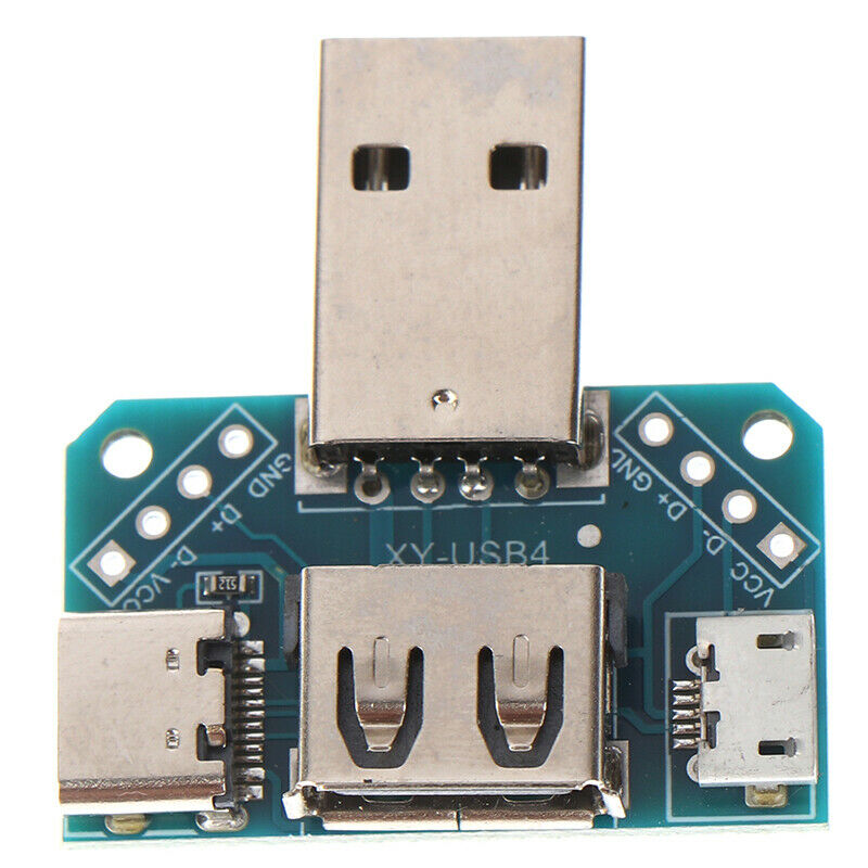 USB Adapter Board Male to Female Type-c Micro USB to 2.54mm 4P Converter Adap Gw