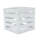 110mmx100mmx105mm white plastic square flowerpot basket decoration P4T9