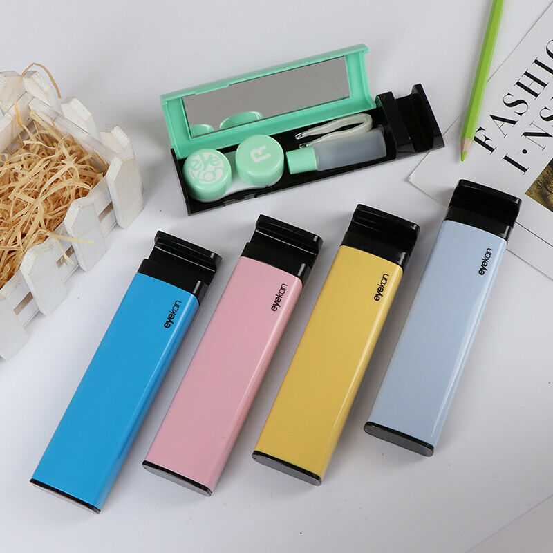 Contact Lens Case with Mirror Container Cute Lovely Travel Kit Box Phone Holder-