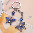 Trendy Evil Eye Cute Animal Crystal Keychain Bag Car Keyring (Butterfly)