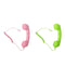 3.5mm Mic Retro Cell Telephone Handset Phone Classic Receiver Pink+Green