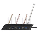 Multi Port Fast Charging USB Phone Charger Station Dock Stand AU Plug Black