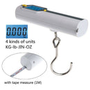 50Kg/10g Mini Digital LCD Luggage Scales Hang Fishing Hook Hand Scale with Ruler