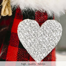 Christmas Plaid Wings Love Girl Pendant Hanging Ornament for Kids Gifts (B) A