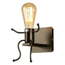 Creative wall lamp E27 Man shape sconce Cute light Iron interior wall light