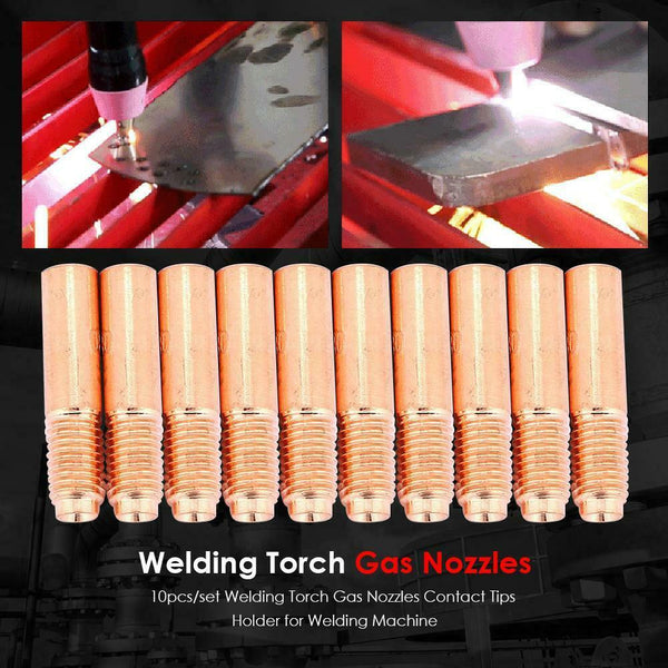 10pcs/set Welding Torch Gas Nozzles Contact Tips Holder for Welding Machine