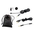 Portable 3.5mm Clip-On Lapel Microphone Hand Free Mini Lavalier Mic