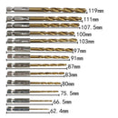 13x HSS Titanium Coated Twist Drill Bit Hex Shank 1.5-6.5mm High Speed FID