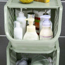Kitchen Storage Basket Plastic Multi-Functional Hollow Vegetables Fruit Rac P3U2