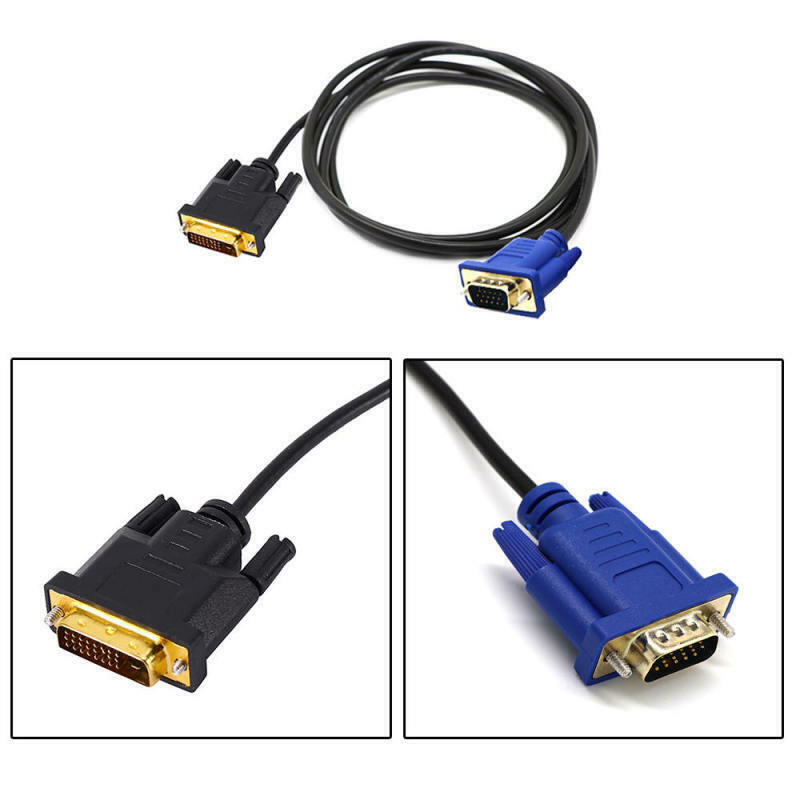 1.5 Metre Dual Link DVI-I DVI to VGA D-Sub Video Adapter Cable Converter Lead