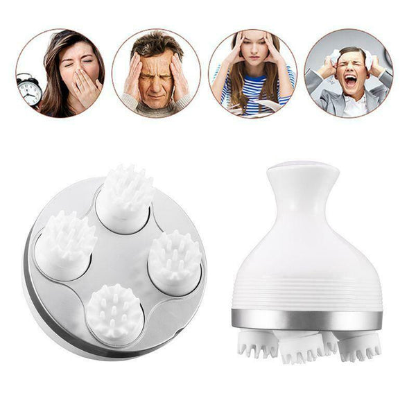 Waterproof Electric Head Scalp Massager Wireless Portable Handheld