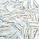 Set Of 100 Handmade Tag Label Wooden Buttons Oval Wood Buttons 2 Holes For