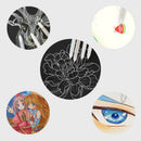 3Pcs Extra Fine Tip Permanent Marker Pens Outline Pens Arts Drawing Doodle DIY