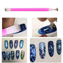 Plum Blossom Magnet Pen Cats Eye Gel Double Head Nail Beauty Art Tool